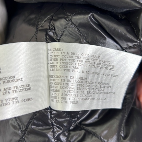 BEA YUK MUI DOWN PUFFER BLACK GOLD NWT  NYLON COAT WITH REMOVEABLE HOOD SZ 42 - Picture 12 of 15